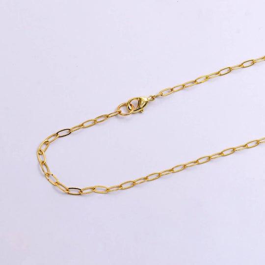 14K Gold Filled Paper Clip Chain