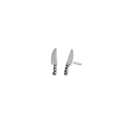 Sterling Silver Kitchen Knife Post Earrings