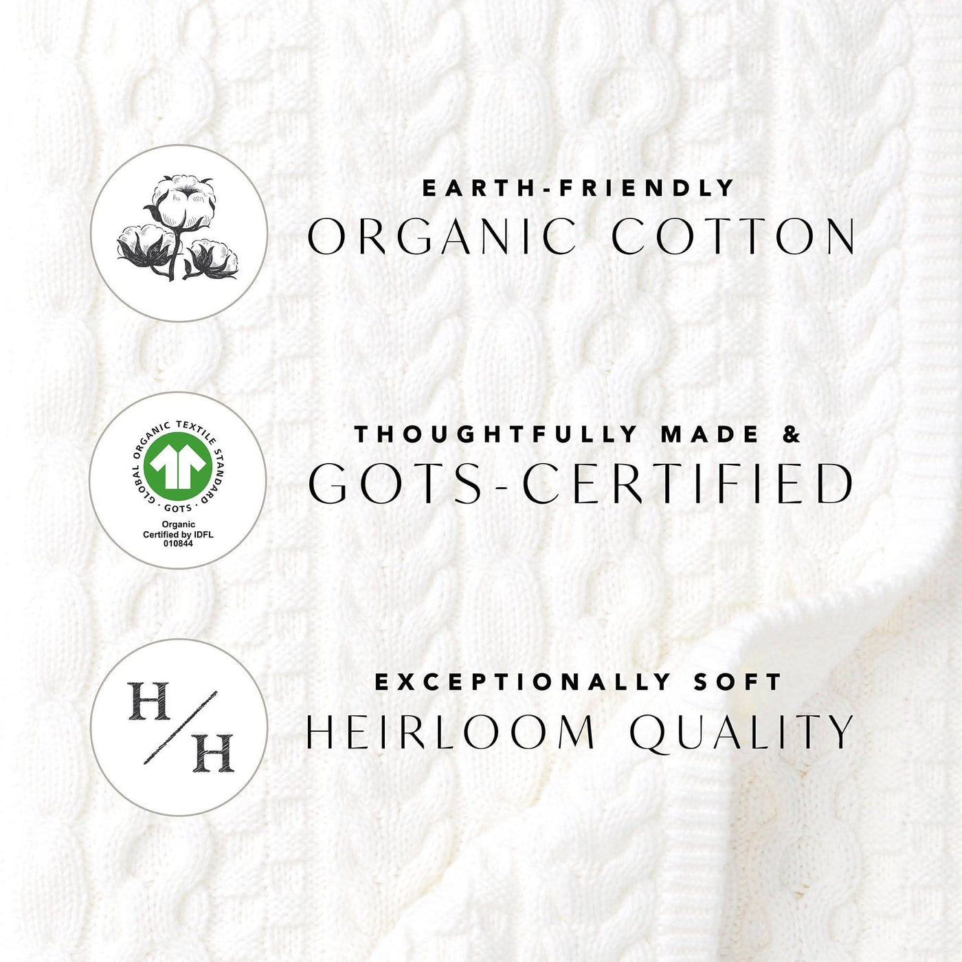 Organic Intarsia Trim Sweater
