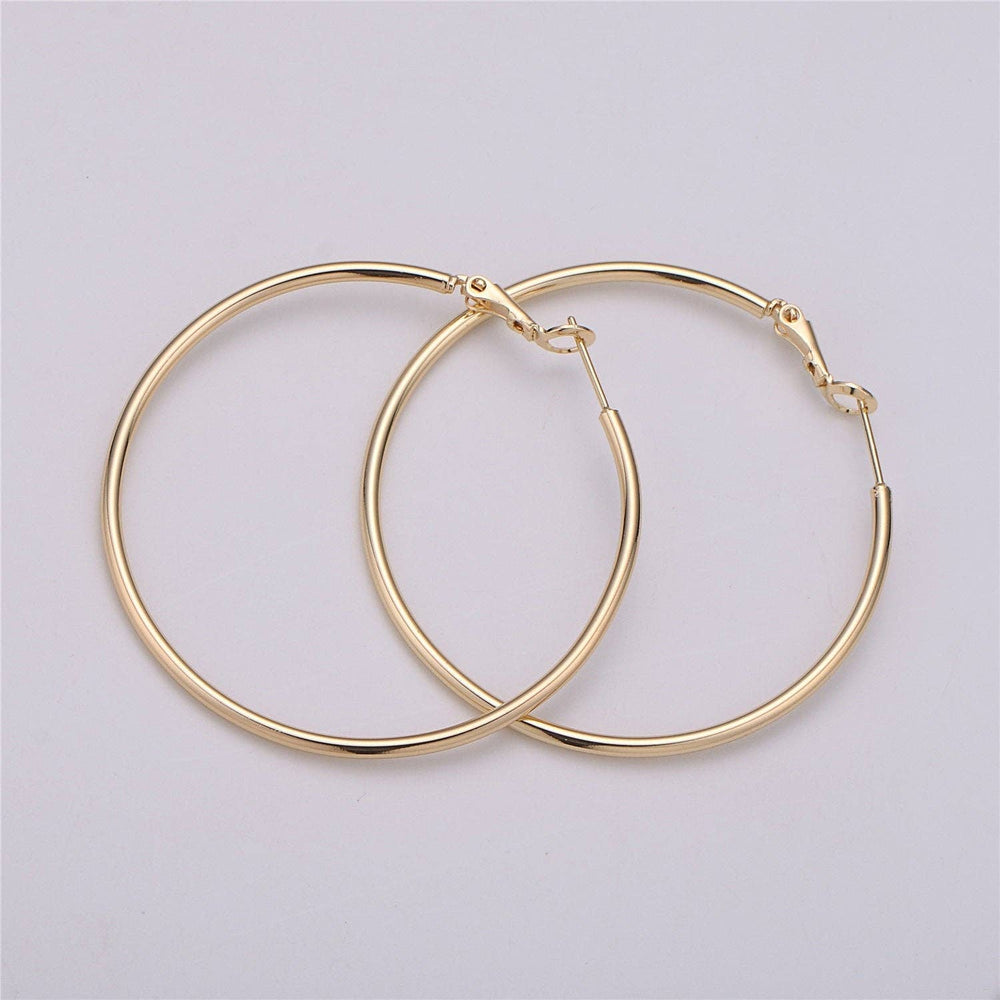 14k Gold Filled Hoop Earrings 50mm