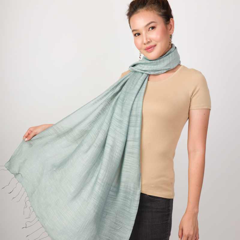 Silk and Linen Fair Trade Shawl