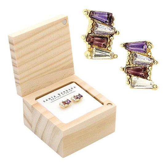 Treasure Box Earrings - Lavender