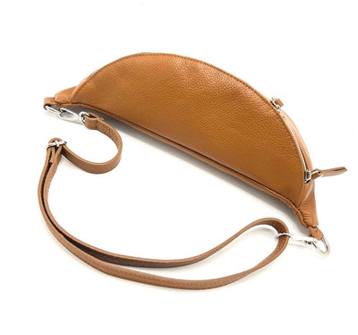 Suie Valentini Genuine Brown Leather Crossbody Bag - Simple Good