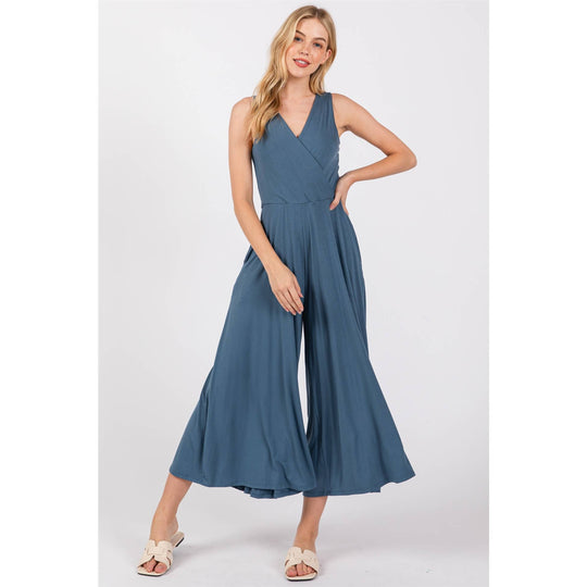 Sleeveless Wide Leg Jumpsuit