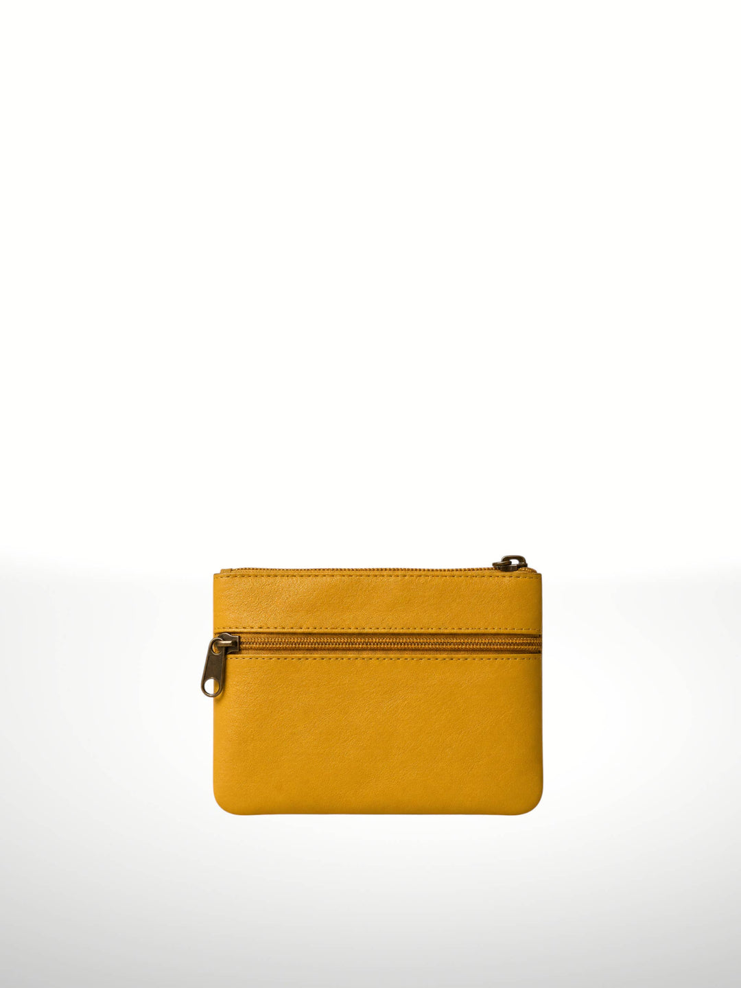 Italian Leather Double Zipper Wallet