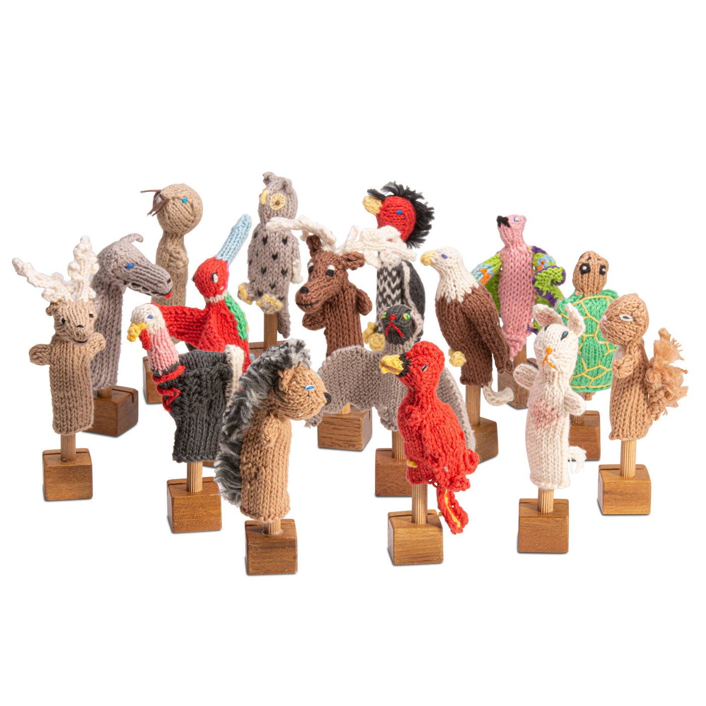 Forest Animals Organic Cotton Finger Puppets