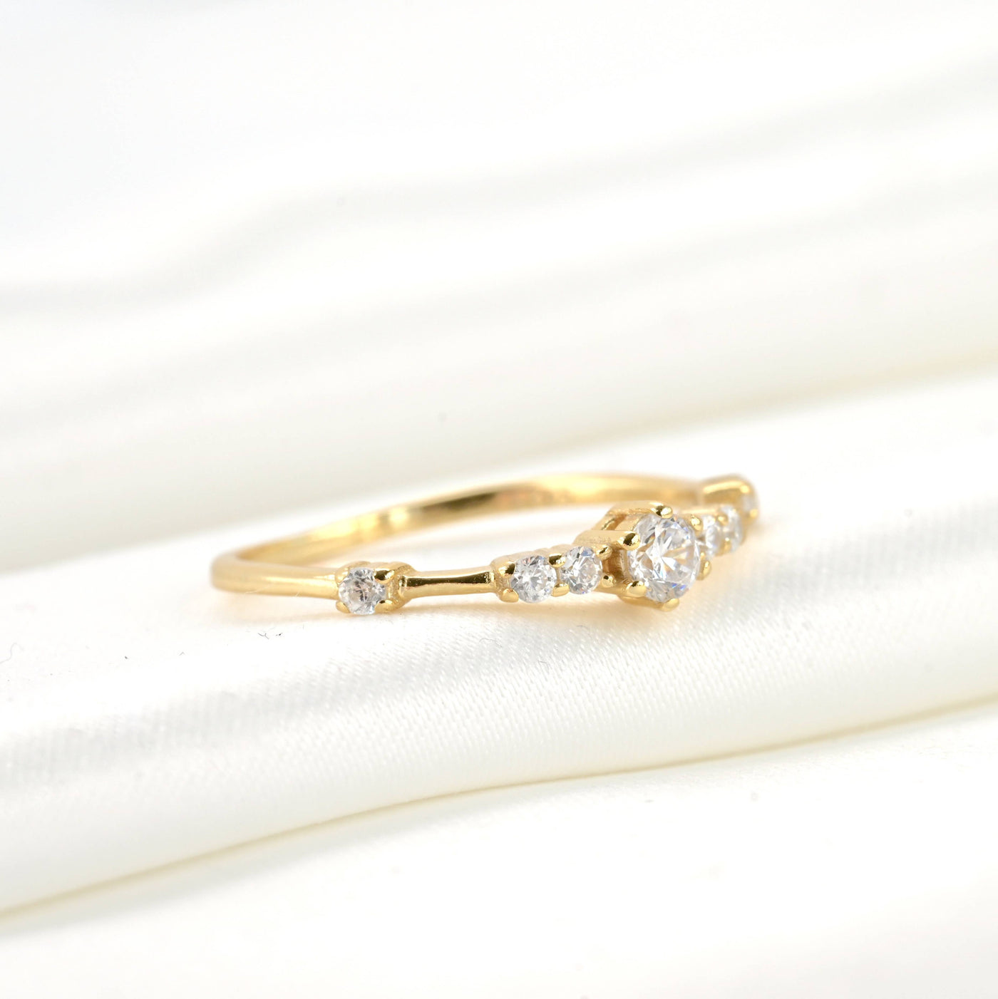 Sterling Silver Cluster CZ Ring