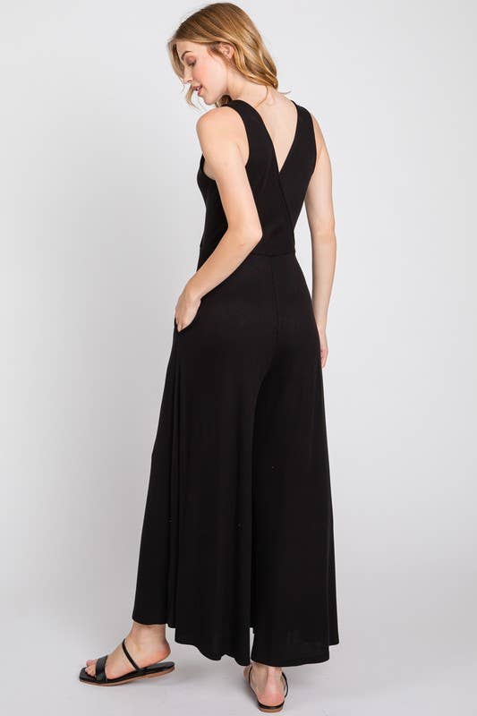 Sleeveless Wide Leg Jumpsuit
