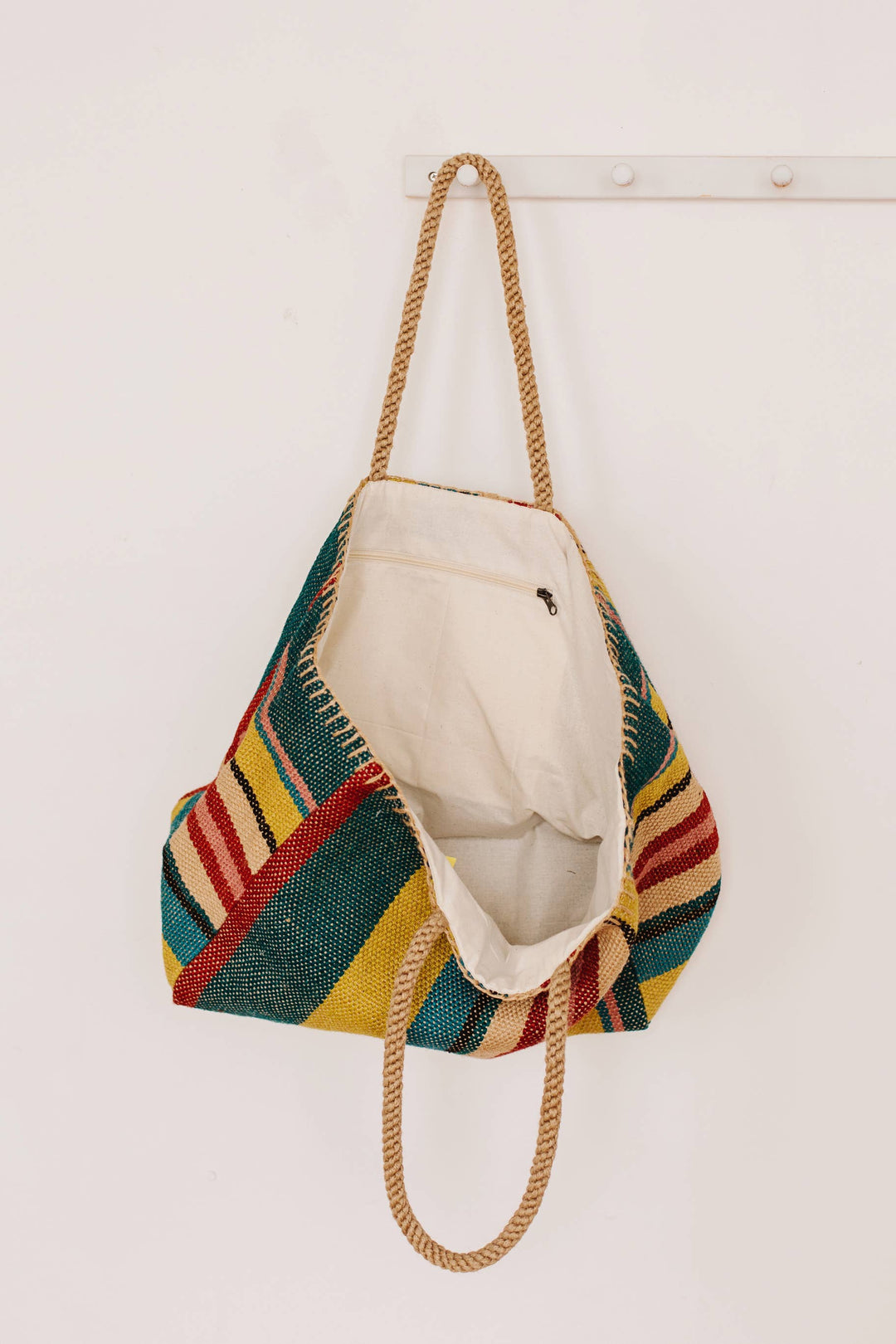 Carmen Lined Striped Tote