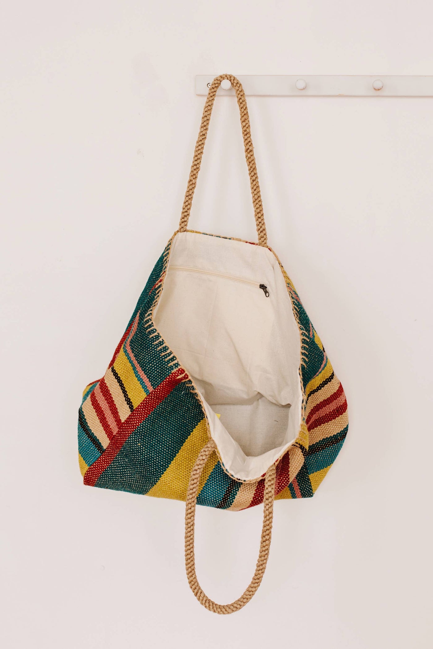Carmen Lined Striped Tote