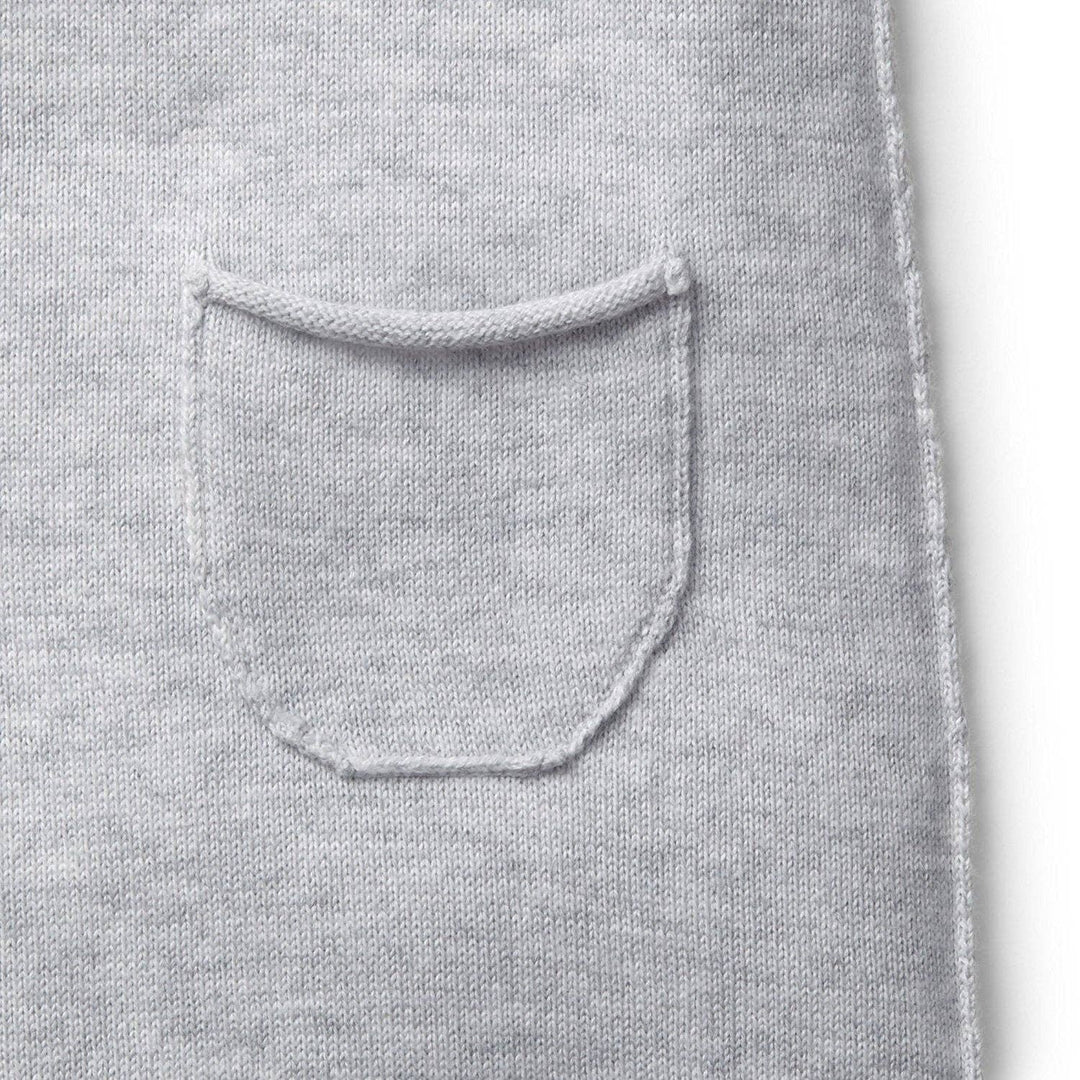 Gray Raglan Knit Romper