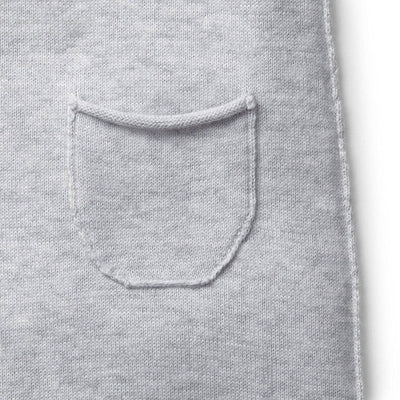 Gray Raglan Knit Romper
