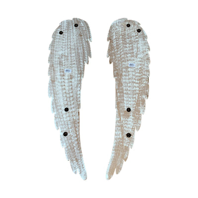 Pair of Hand-Carved Wood Wall Angel Wings