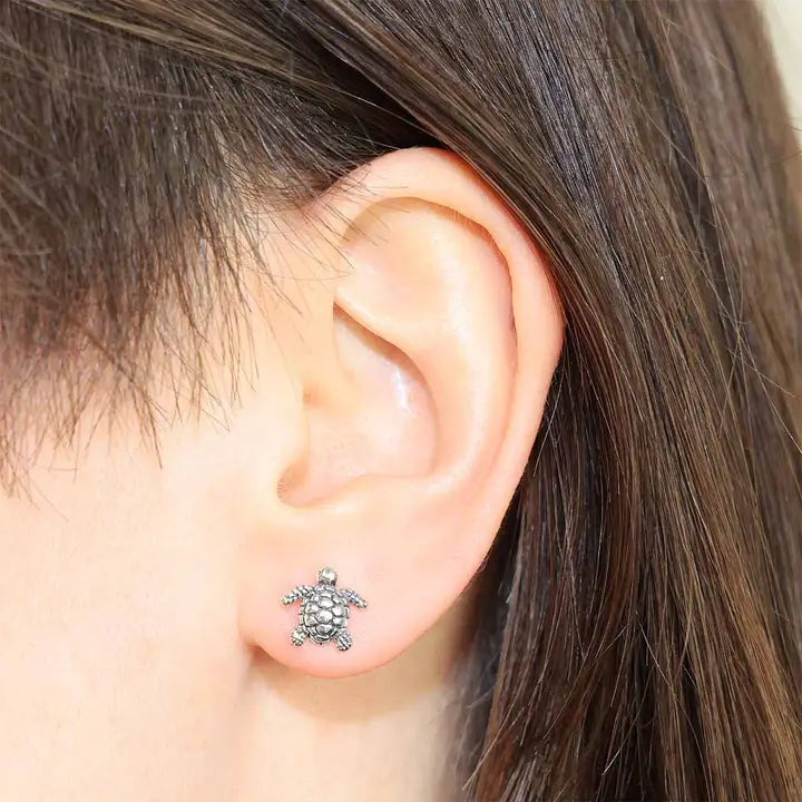 Sterling Turtle Earrings