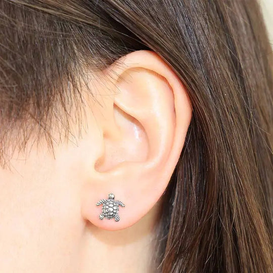 Sterling Turtle Earrings