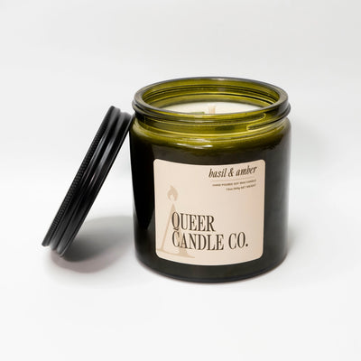 Non Toxic Candle | Basil & Amber