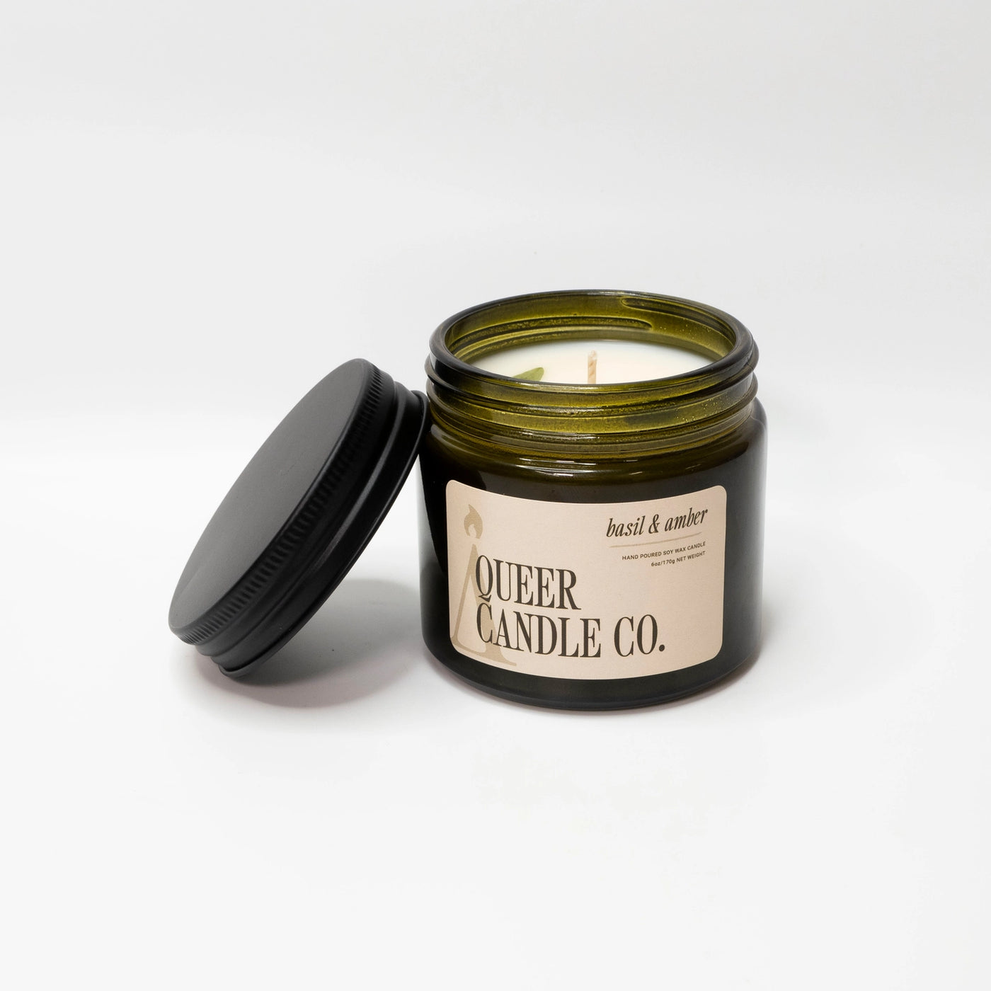 Non Toxic Candle | Basil & Amber
