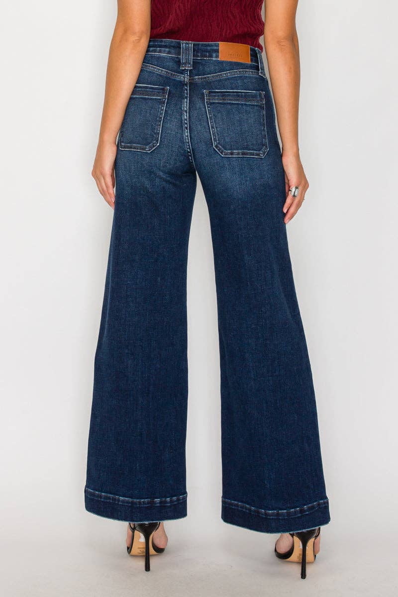 Tummy Control High Rise A Line Jeans