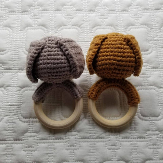 Dog Hand Crocheted Cotton Rattle