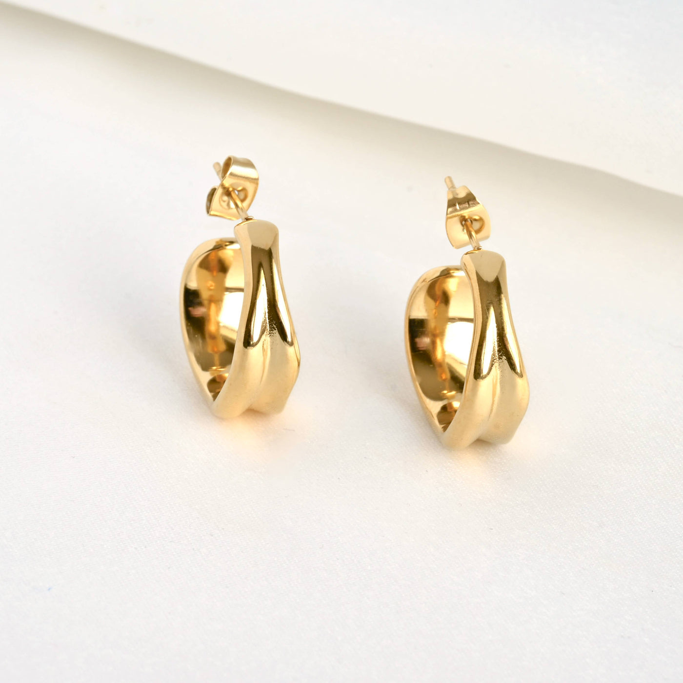 Vintage Wide Sculptural Hoops