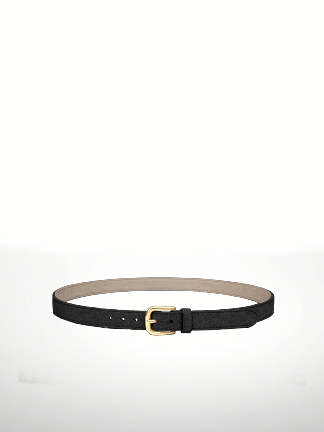 Clariana Black Suede Leather Belt