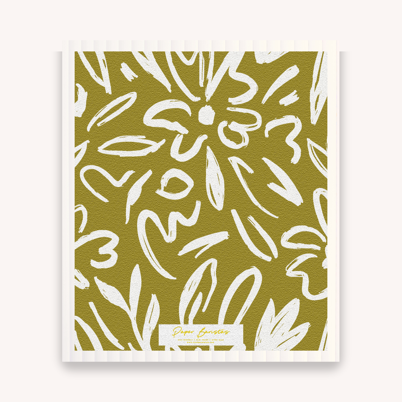 Earthy Florals Olive Dish Cloth