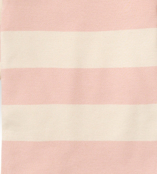 Pink Sand Rugby Stripe Organic Cotton Sleep & Play