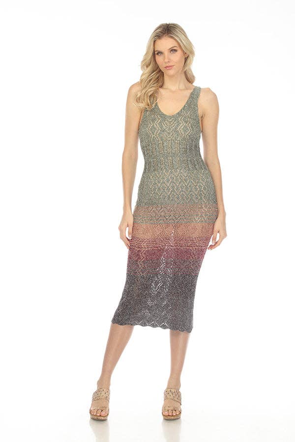 Gradient Knit Midi Dress