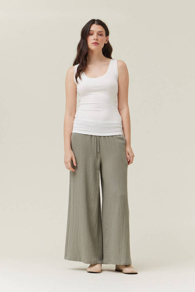 Long Line Gauze Pants