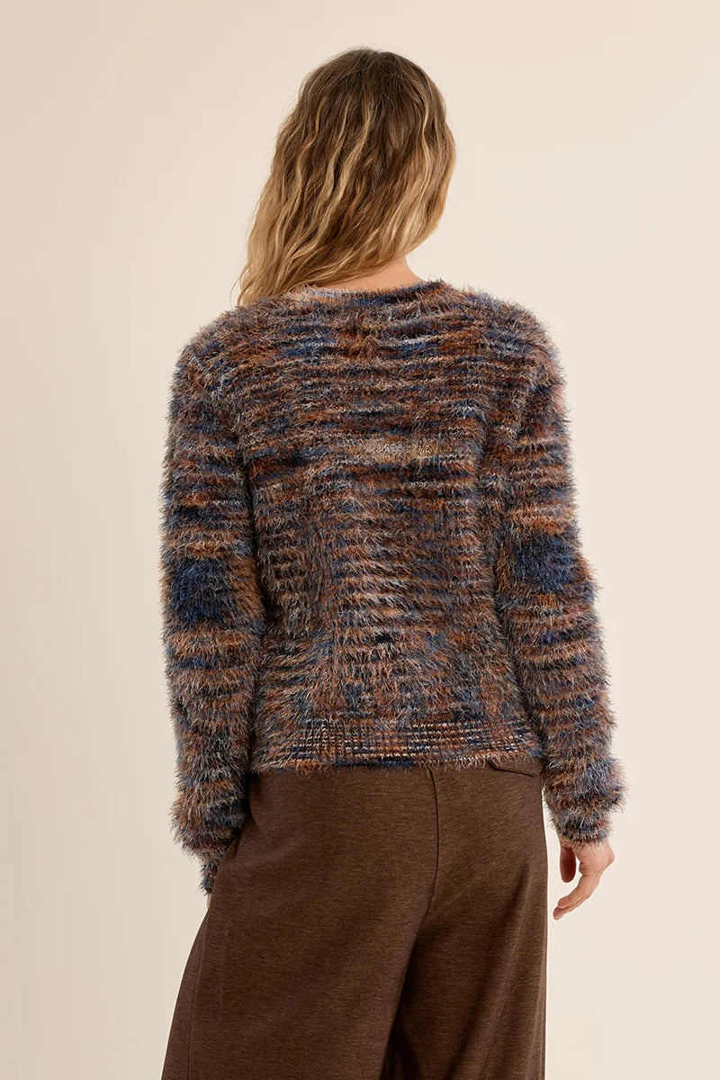 Eyelash Knit Brushed Cardigan