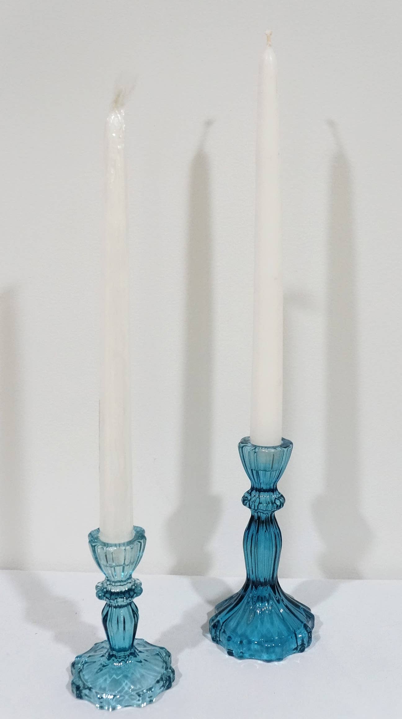 Sweet Home Deco Glass Candlestick Holder, Taper Candle Stand, Tabletop Decor - Simple Good