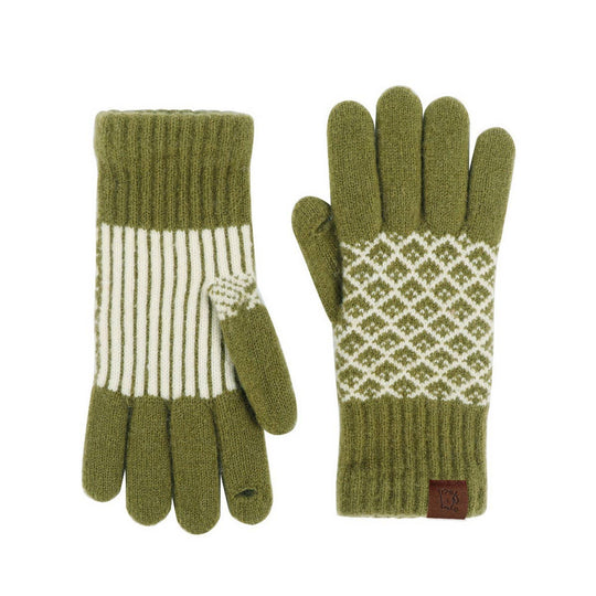 Pattern Knit Gloves