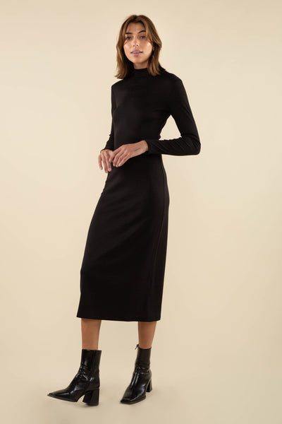 Shana Turtleneck Rib Bodycon Dress