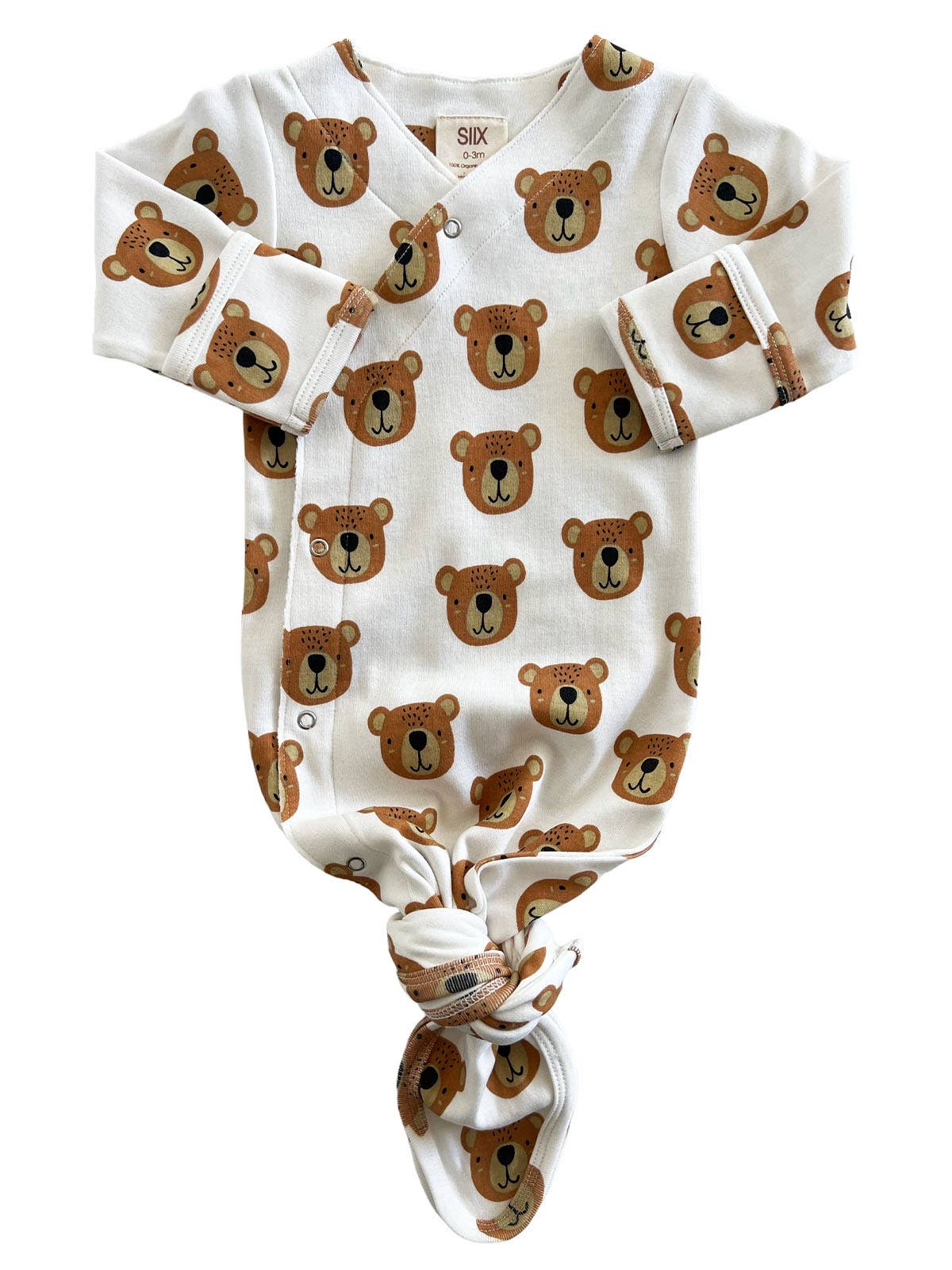 Baby Bear Organic Kimono Knot Gown