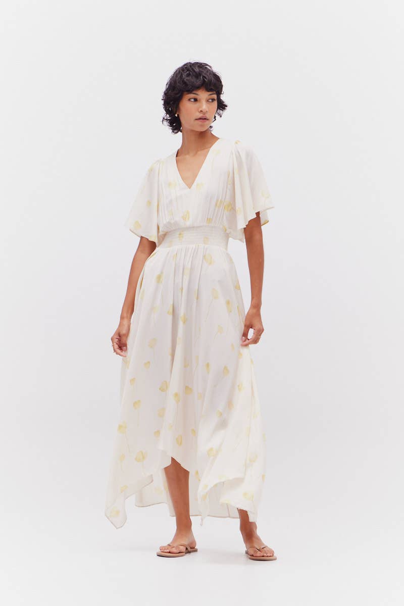 Watercolor Floral Print Dress
