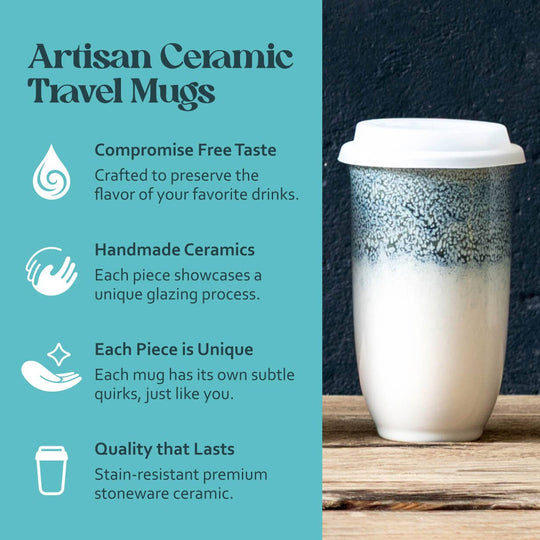 Glacier Ceramic Travel Cup 16oz