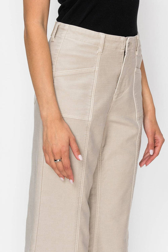 Tummy Control High Rise Slim Crop Palazzo Jeans