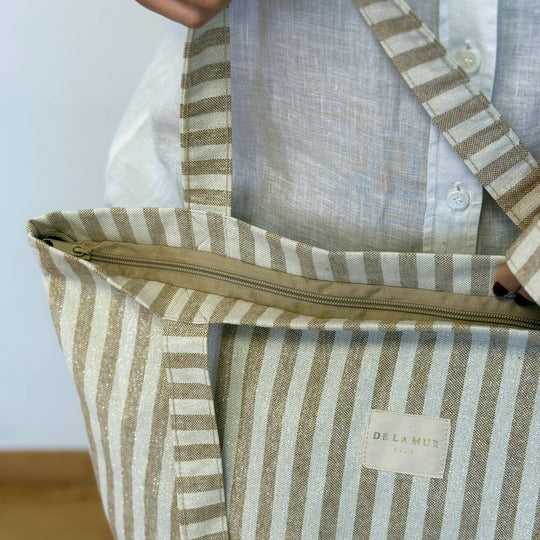 Large Zippered Tote Bag