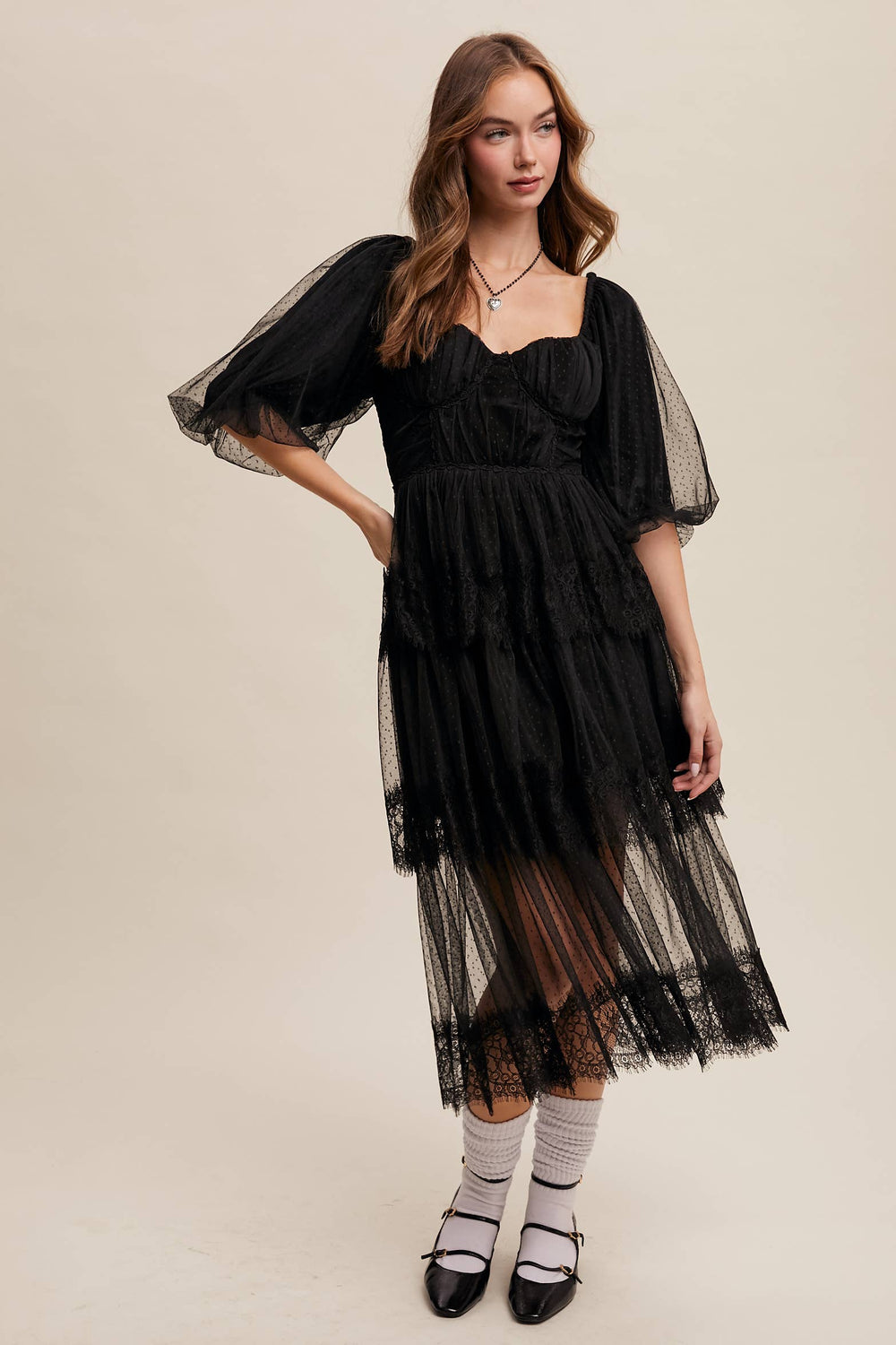 Romantic Lace Midi Dress