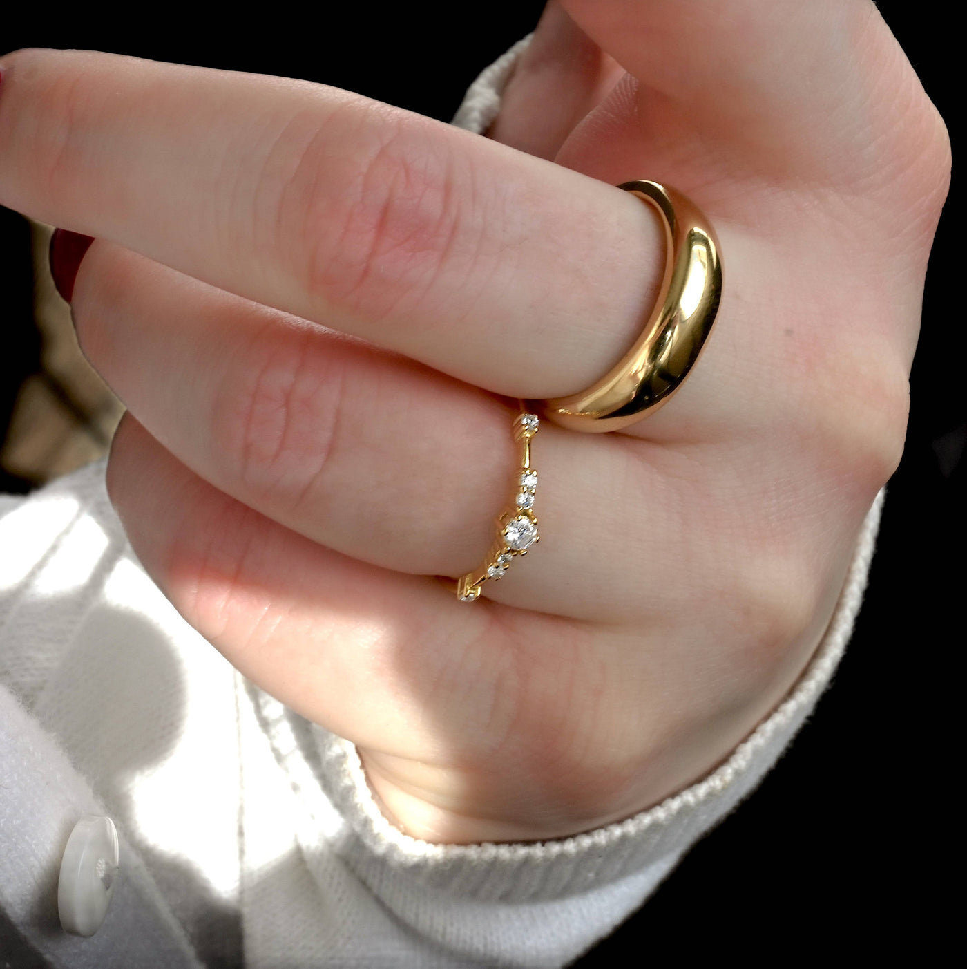Sterling Silver Cluster CZ Ring
