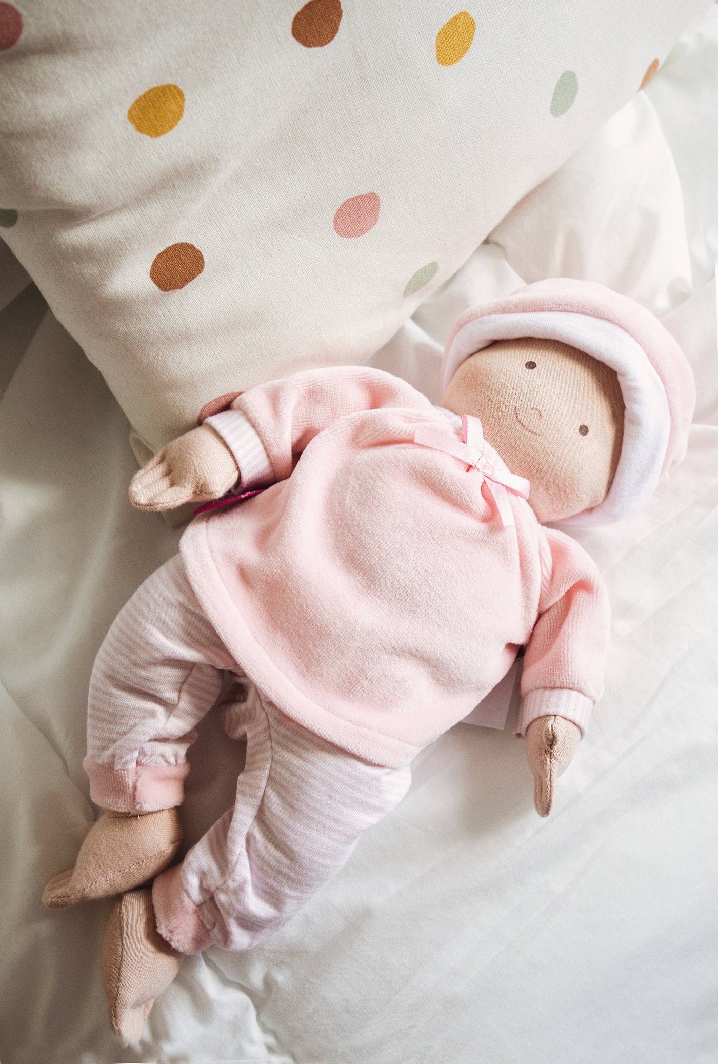 Cherub Baby Girl with Pink Dress