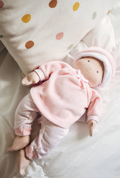Cherub Baby Girl with Pink Dress