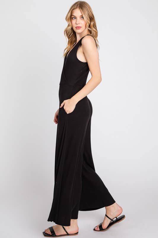 Sleeveless Wide Leg Jumpsuit