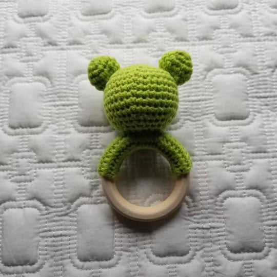 Frog Hand Crocheted Cotton Rattle Toy