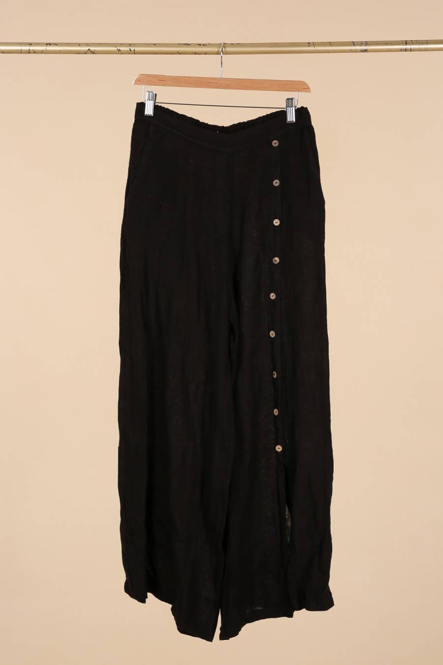 Straight buttoned Linen trousers
