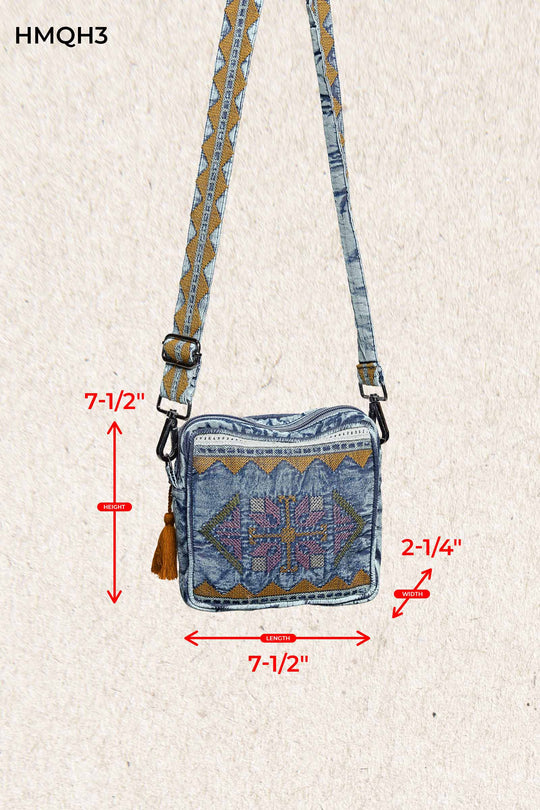Boheme Denim Mini Crossbody Bag