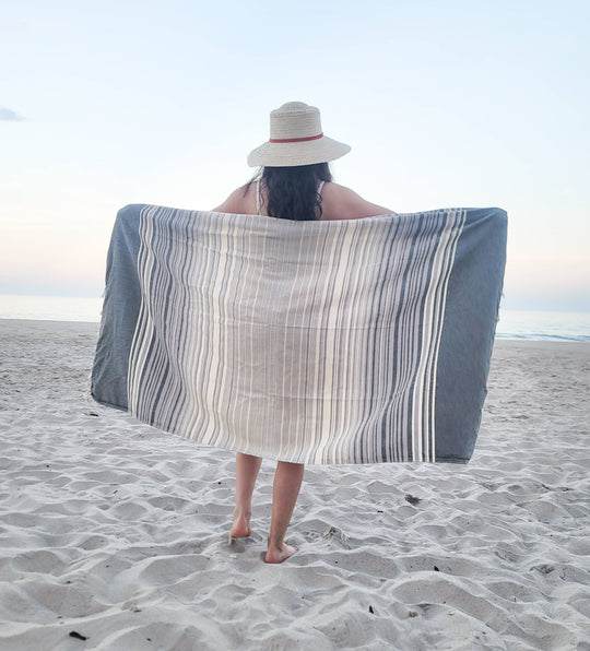 Tegula Turkish Towel | Sand Free Beach Towel |Jacquard Woven