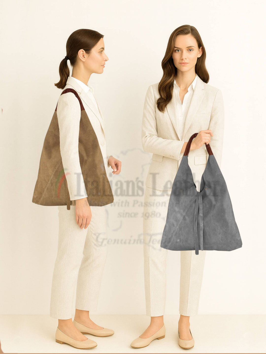 Dema Suede Shoulder Bag With Coin Purse