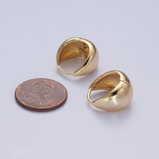 24K Gold Filled Wide Chubby Band Huggies