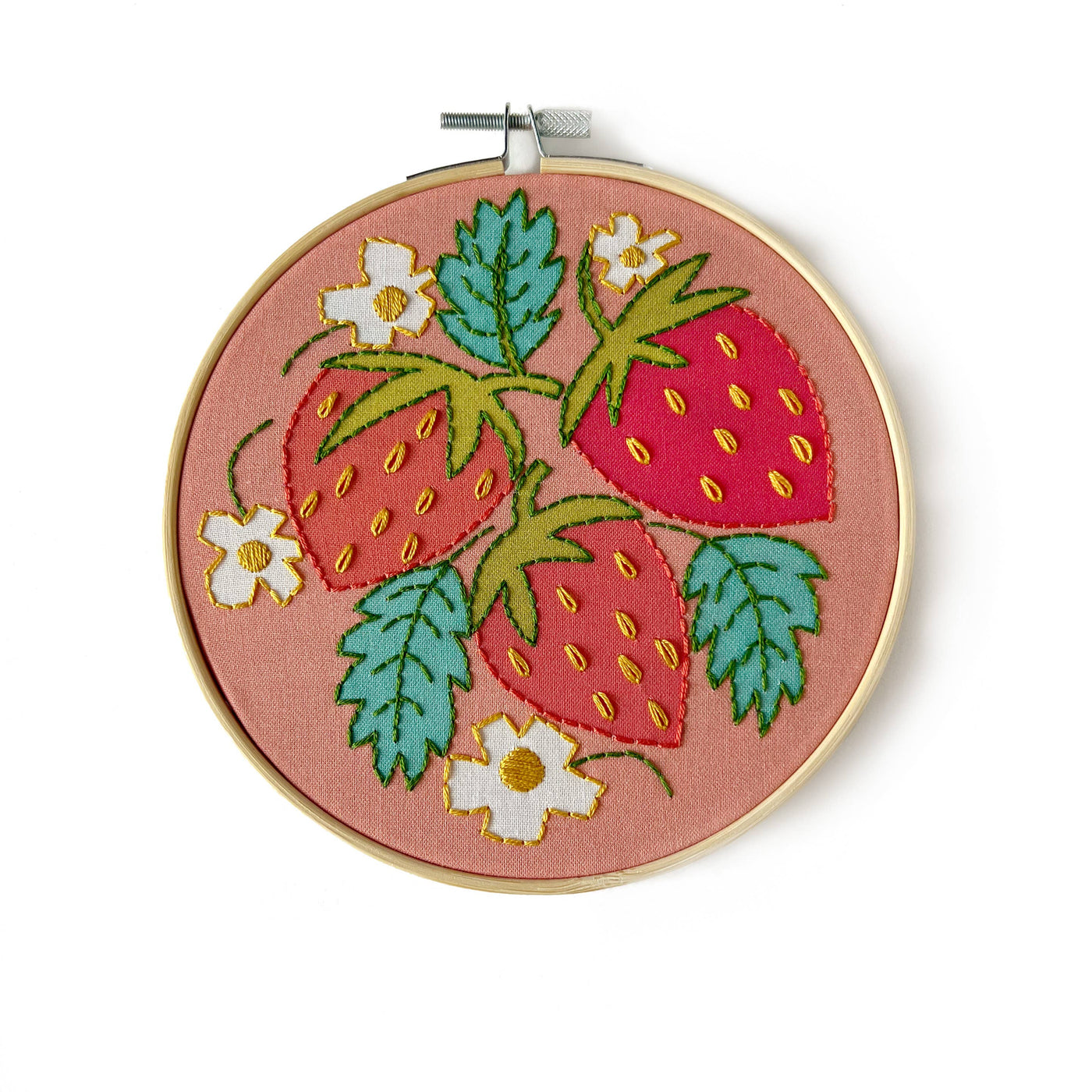 Strawberries Embroidery Kit